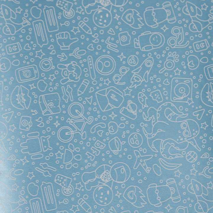 Blue Gift Wrapping  Paper Doodle Art Printed  26*19 Cm