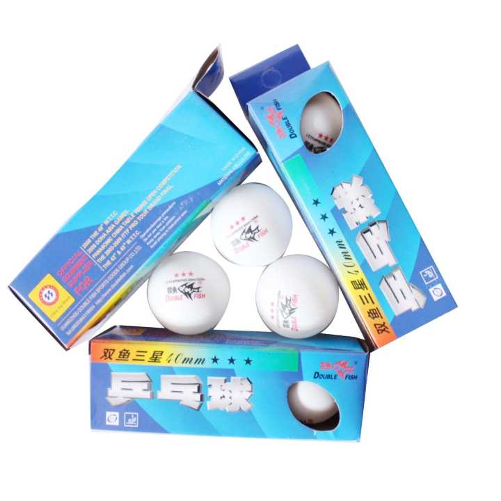 Double Fish Tennis Ball (Package of 3) White