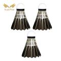 SuperRide Evenly Spaced Feathers Shuttlecock Premium Black Duck Feather Badminton Shuttlecocks Ideal for Indoor Outdoor Sports Training Pack. 