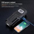 Multifunction Strong Light LED Display Flashlight with Strong Magnet Rechargeable Portable Work Light High-Powerful COB Side Light Searchlight Night Riding. 