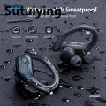 Wenefang Sutuiying Wireless Headphones Bluetooth 5.3 Earphones 75Hrs Playtime with Mic New style Hot Selling LED Display Button Control Earhook Sport Waterproof Headsets. 