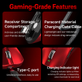 LANGTU M8 Wireless Gaming Mouse Red 1000mAh Rechargeable Lightweight Bluetooth 2.4G Wired Mouse 12000DPI 1000Hz Type-C Gaming Mouse for PC Laptop. 