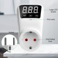 HLP02 Digital Automatic Voltage Protector Socket 230V 16A LCD Display Power Surge Protector Socket Overcurrent Voltage Relay Protector Outlet. 