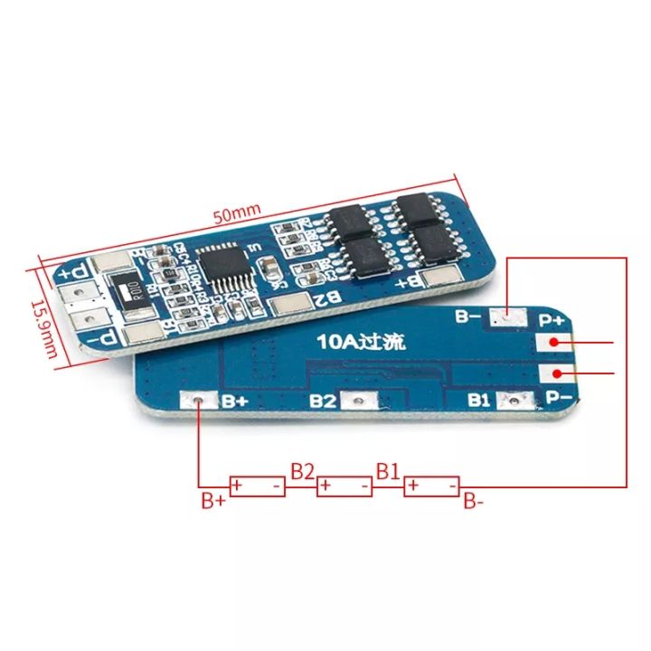 3S 18650 Li-ion Lithium Battery 10A 12V BMS PCM Charger Protection ...
