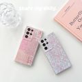 Korean Style Casing Compatible For Samsung Galaxy A32 M32 A42 A52 A52S A72 A03 A03S A13 A23 A33 A53 A73 4G 5G Phone Case Transparent Purple Flower Small Floral Girl Soft TPU Cover. 