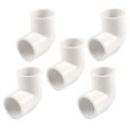 Sptrry20Mm Pvc Tee 3 Way Water Pipe Tube Adapter Connectors White 5 Pcs & Dia 90 Angle Degree Elbow Connector 5 Pcs. 