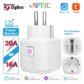 Wenefang Tuya Smart Plug Zigbee EU 16A/20A Smart Socket With Power Monitor Fifty percent discount Timing Voice Control Works Whit Alexa Google Home Alice. 