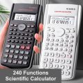 Portable 240 Functions Engineering Scientific Calculator Standard Multifunction Function Calculator 2-Line Desk Accessories Math Calculators for Student and Teacher. 
