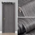 Sutuiying door stopper rubber 90 Width Wood Grain Door Stickers for Wardrobe Cupboard Table Closet Furniture Waterproof PVC Self Adhesive Wallpaper Home Decor. 