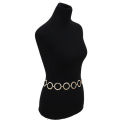 Fashion Womens Full Circle Metal Wide Chain Belt Waist Dress Adjusted Waistband Cologo. 