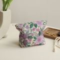 Coin Purse Portable Women's Makeup Bag Large Capacity Embroidery Clutch Bag with Zipper Colorful Toiletry Bag Washbag. 