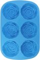6 Cavity Rose Silicon Mold For Soapmaking, Candle Making Kit. 