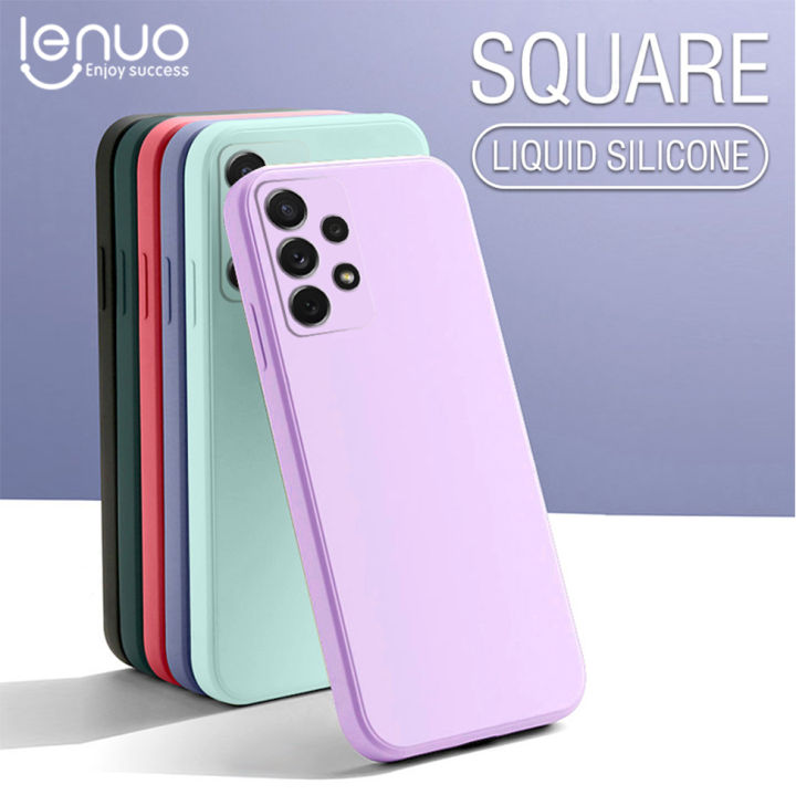 Lenuo%20For%20Samsung%20Galaxy%20A32%204G%20Phone%20Case%20Thin%20Soft%20Luxury%20Square%20Liquid%20Silicone%20Back%20Cover%20-%20Image%202