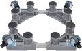 Adjustable Iron Alloy Washing Machine Stand Base with Brake Balance Leveling for Home Appliances, 4 Wheels. 