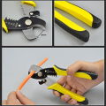 Multi function Cable Cutter Carbon Steel Wire Stripper, Yellow & Black Cable Cutter Stripper Heavy Duty. 