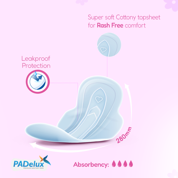 PADelux%20Sanitary%20Pads%20Ultra%20Soft%20XL%20280%20mm%208%20Pads%20-%20Image%203