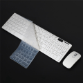 2X Wireless Slim White Keyboard + Wireless Optical Mouse Set for PC and Laptop. 