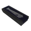 Dark Blue Pattern Printed Neck Tie With Cufflinks For Men. 