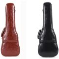 23Inch Small Guitar Bag PU Leather Waterproof Guitar Ukulele Uke Bag Case Backpack Guitar Parts & Accessories Brown. 