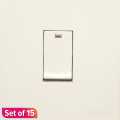 White Gold 1 Gang Switch Set of 15. 