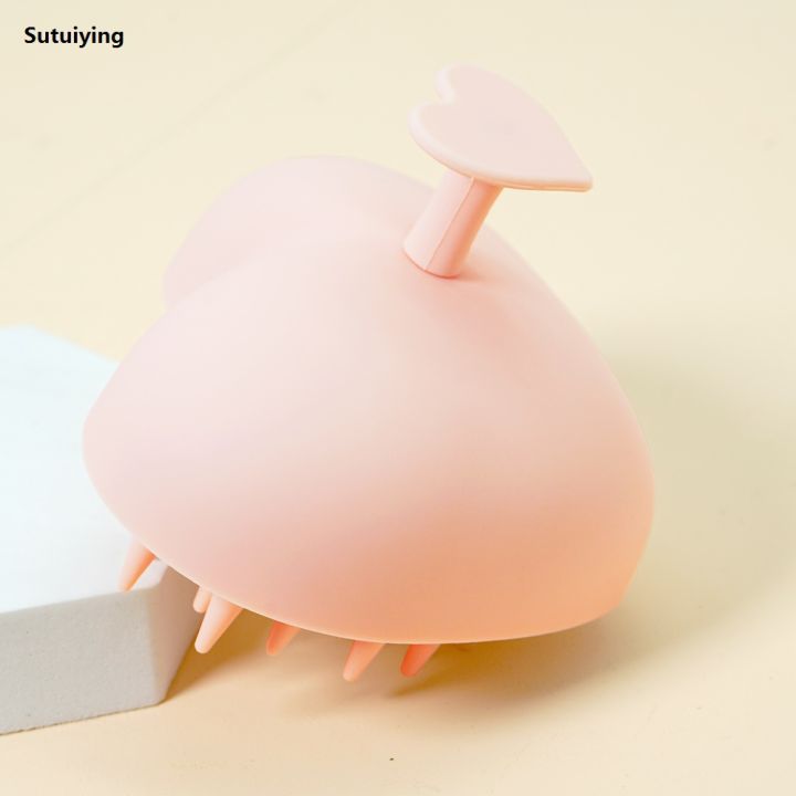 Sutuiying Mini Angel Detangling Hair Brush Silicone Shampoo Brush Head Scalp 2025 New Massage Combs For Valentine's Day Anniversary Gifts For Woman