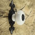 FORIDE 4X Vintage Ceramic Door Knobs Drawer Cabinet Cupboard Wardrobe Pull Handle White+Black. 