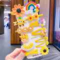 Cute Rainbow Candy Accessories Set/Polymer Clay Hair Clip Cutters Infant Hair Clips Hair Clip / 14 Pcs In 1 Packet. 