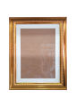 1-Piece Golden with white border A4 Size Photo Frame. 