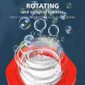 Portable Plastic Bubble Machine Red Electronic Bubble Blower Flash Lights Sounds Firework Machine Weddings. 