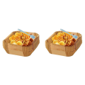 NXFDSIOZ Baking Paper for Hot Air Fryer Square (20 cm), Pack of 200 Airfryer Baking Paper Disposable Non-Stick Paper Waterproof. 