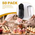 50 Pack Mini Cupcake Containers Clear Plastic Cake Box with Dome Lids for Muffin Mooncake Dessert Cheese Pastry. 