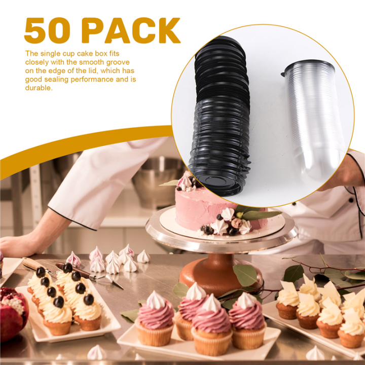 50%20Pack%20Mini%20Cupcake%20Containers%20Clear%20Plastic%20Cake%20Box%20with%20Dome%20Lids%20for%20Muffin%20Mooncake%20Dessert%20Cheese%20Pastry%20-%20Image%204