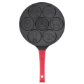 FORIDE 2X Pancake Maker - Non-Stick Pancake Pan Griddle Grill Pan Mini Crepe Maker 7-Mold with Silicone Handle, Black Animal. 
