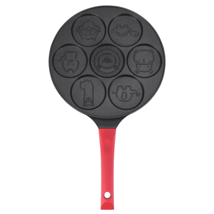 FORIDE%202X%20Pancake%20Maker%20-%20Non-Stick%20Pancake%20Pan%20Griddle%20Grill%20Pan%20Mini%20Crepe%20Maker%207-Mold%20with%20Silicone%20Handle,%20Black%20Animal%20-%20Image%208