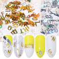 RHS Online 10g Holographic Glitter English Alphabet Flakes Laser Letter For Epoxy Resin Mold Filling Junk Journal Nail Art. 