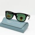 Matte Black Frame Green B2 Diamond Hard Wayfarer Sunglasses For Men. 