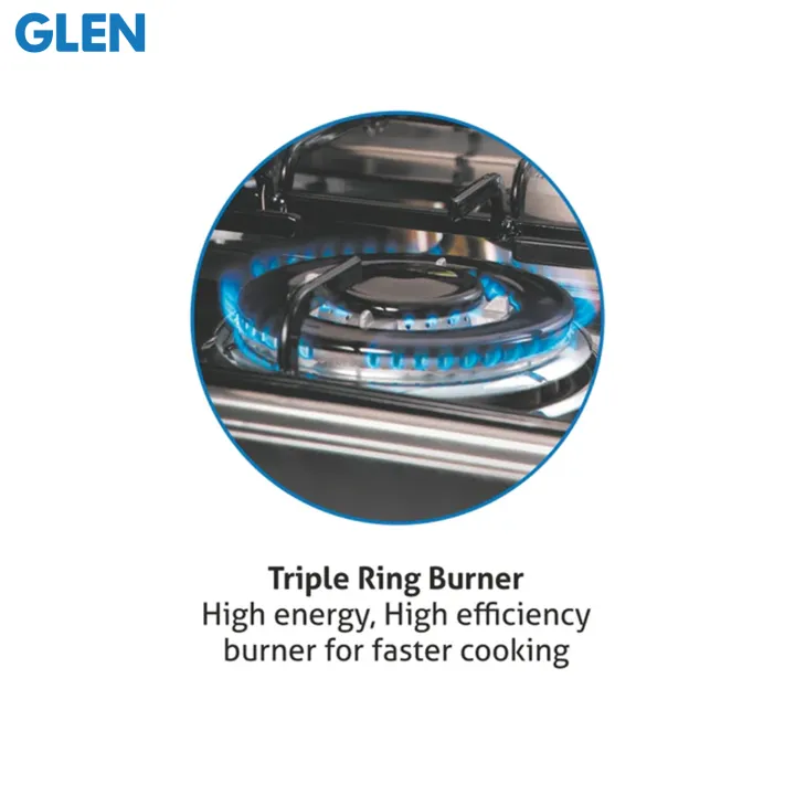 Glen%20Cooking%20Range%20Stainless%20Steel%20Gas%20Grill,%20Gas%20Oven%201%20Triple%20Ring,%203%20Alloy%20Burners%20Auto%20Ignition%20-%20Image%202