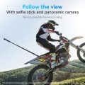 TELESIN Double Clamp Mount Bicycle and Motorcycle Mount for GoPro Hero 13 12 11 10 9 8 7 6 5 4 3, Handlebar Mount for DJI Osmo Action 5 Pro 4 3 Pocket 3 Insta360 X4 X3 Action Camera. 