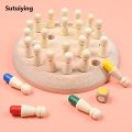 Sutuiying Wooden Memory Match Stick Chess Color Table Game Board Puzzles Hot Selling Montessori Educational Toy Cognitive Ability Learning Toys. 