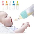 Baby Food Feeder Silicone Squeeze Feeding Spoon Toddler Food Feeder. 