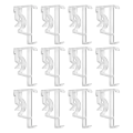2 Inch Clear Blind Clips for Valance, Hidden Valance Clips for Wood or Faux Wood Horizontal Blinds Valance (12 Pieces). 