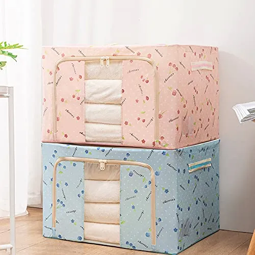 Desire-24l%20Kids%20Cloth%20Storage%20Box,%20Folding%20Stackable%20Clothes%20Organizer%20With%20Metal%20Frame%20-%20Image%202