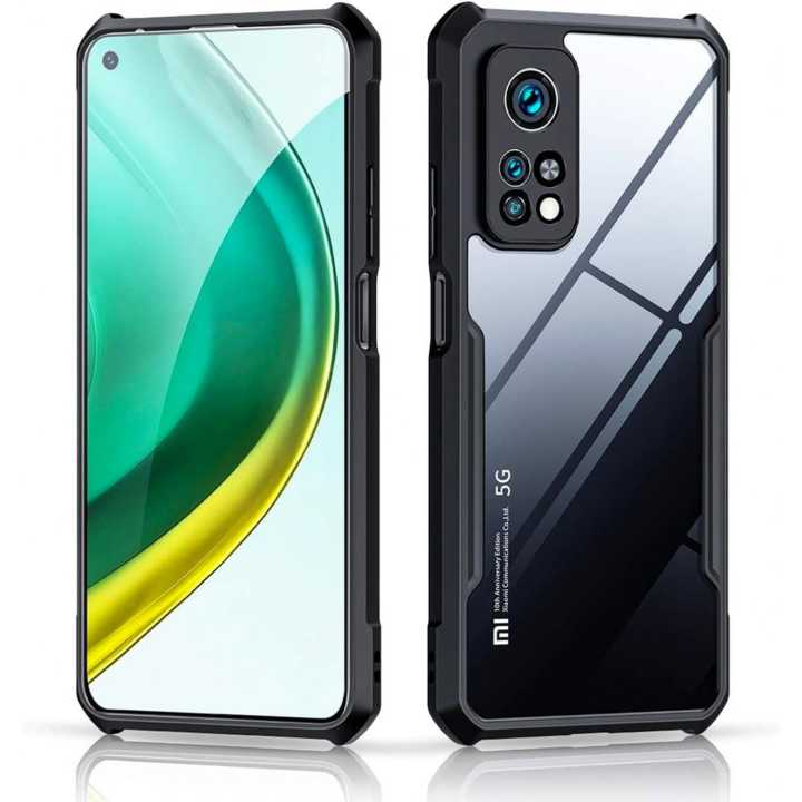 Custodia Flessibile TPU Con Motivo Floreale Trasparente Per Xiaomi Mi 10T/10T Pro/Redmi K30S – Include Pellicola In Vetro Temperato