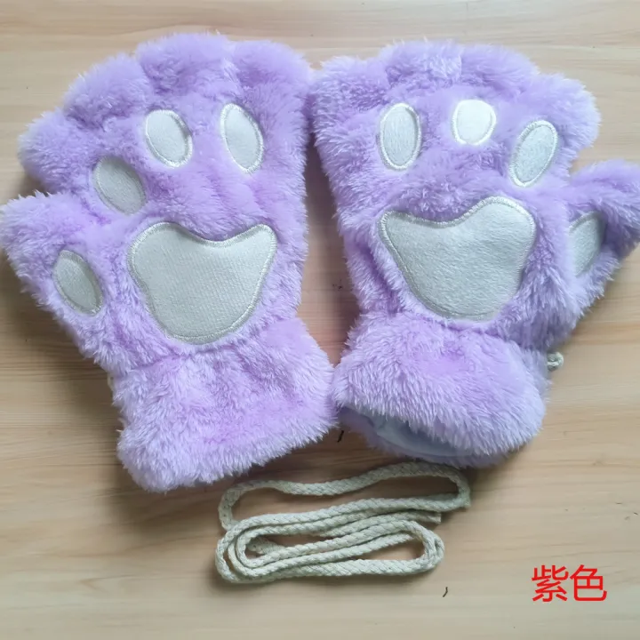 Lovely%20Plush%20Cat%20Claw%20Paw%20Gloves%20Plush%20Mittens%20Warm%20Soft%20Plush%20Short%20Fingerless%20Fluffy%20Bear%20Gloves%20Costume%20Half%20Finger%20Gloves%20-%20Image%207