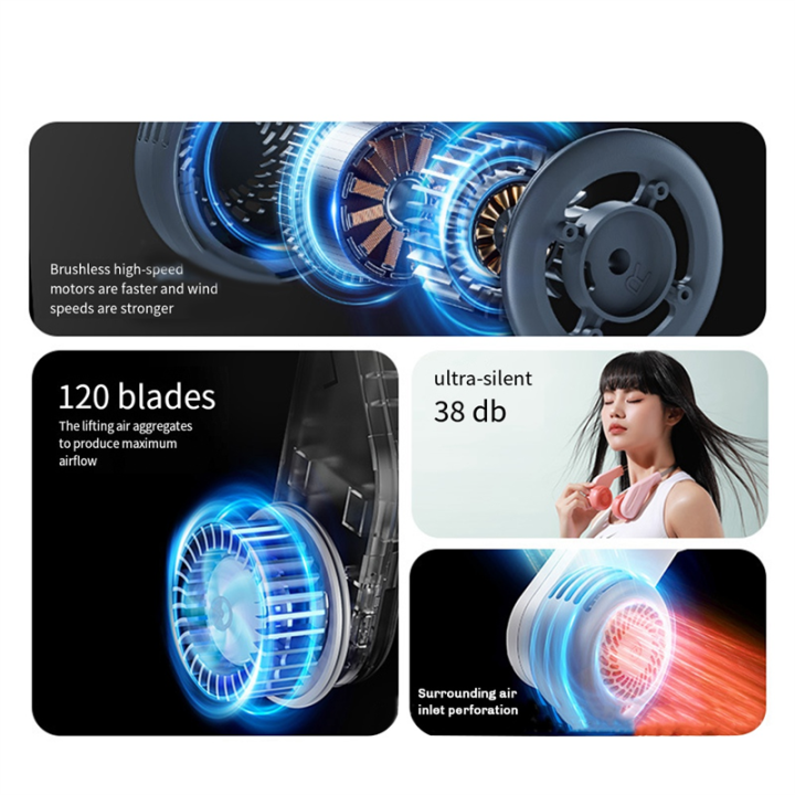 Portable%20Neck%20Fan,%20800mAh%20Rechargeable%20Wearable%20Personal%20Fan%20with%205%20Speeds%20Adjustable,%20Neck%20Fan%20for%20Outdoor%20White%20-%20Image%204