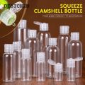 DISICHEN Profesional 1Pc 5/10/30/50/80/120/200/250 Ml Plastic Transparent Bottle Refillable Butterfly Cap Makeup Tool Sub-bottling Clamshell Bottle. 