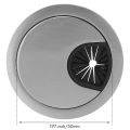 PC computer stainless steel 50 mm diameter Desk grommet cable hole cover. 