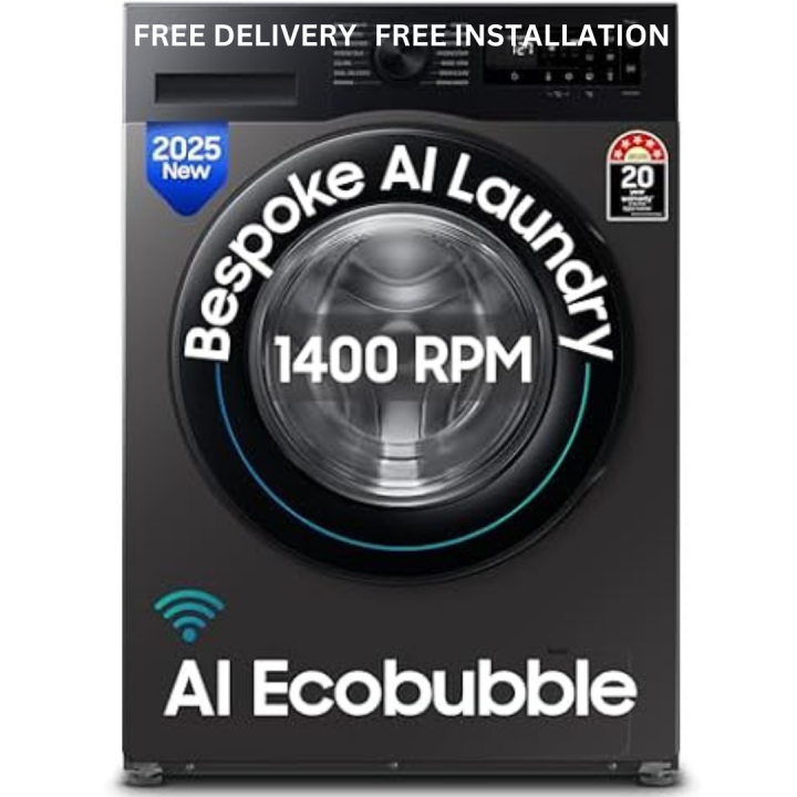 Samsung 12 Kg Washing Machine with AI control, AI Ecobuble, and Super speed WW12DG6B24ABIM 2025 Model - Big Digital