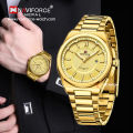 NaviForce NF9212 Business Minimalist Style Date Display Watch For Men - Golden. 