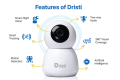 Neo Dristi 3MP indoor Wifi Camera RS-S856L-A0 | 1 Year warranty | IR Night Vision Up to 10m | 360 Degrees CCTV Camera Support Up to 128GB. 